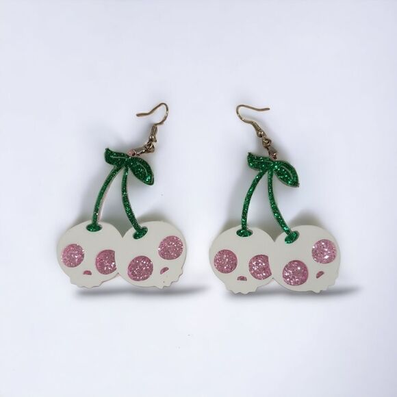 🍒Cherry Skull Earrings🍒(2-A028)-Jewelry for Women - Picture 3 of 7